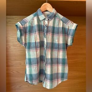 Steven Alan Short Sleeve Plaid Shirt